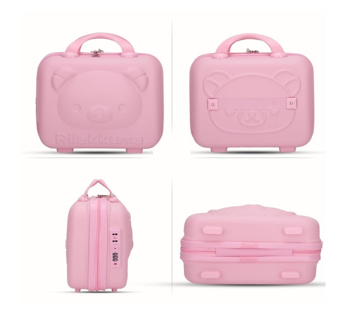 CuddleNest Travel Vanity Case for Women – Durable Hardshell Cosmetic Bag with Lock, Strap & Zipper