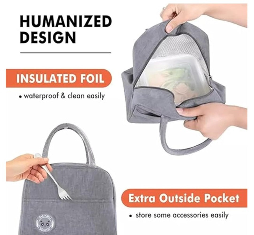 CuddleNest Insulated Lunch Bag for Office Men & Women | Tiffin Bag for School Kids with Aluminum Foil, Waterproof & Durable