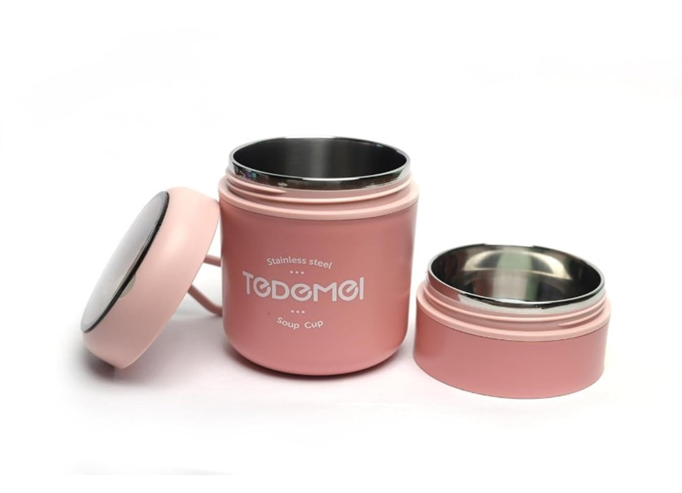 CuddleNest Insulated Stainless Steel Soup Cup Lunch Box | Leakproof 2 Compartment Food Jar with Spoon