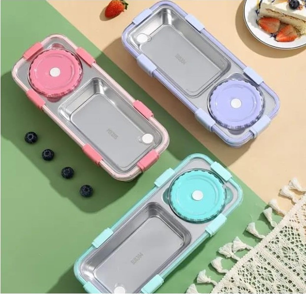 CuddleNest Bento-Style Stainless Steel Lunch Box