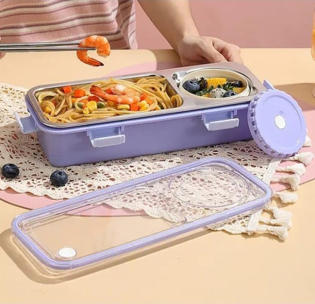 CuddleNest Bento-Style Stainless Steel Lunch Box
