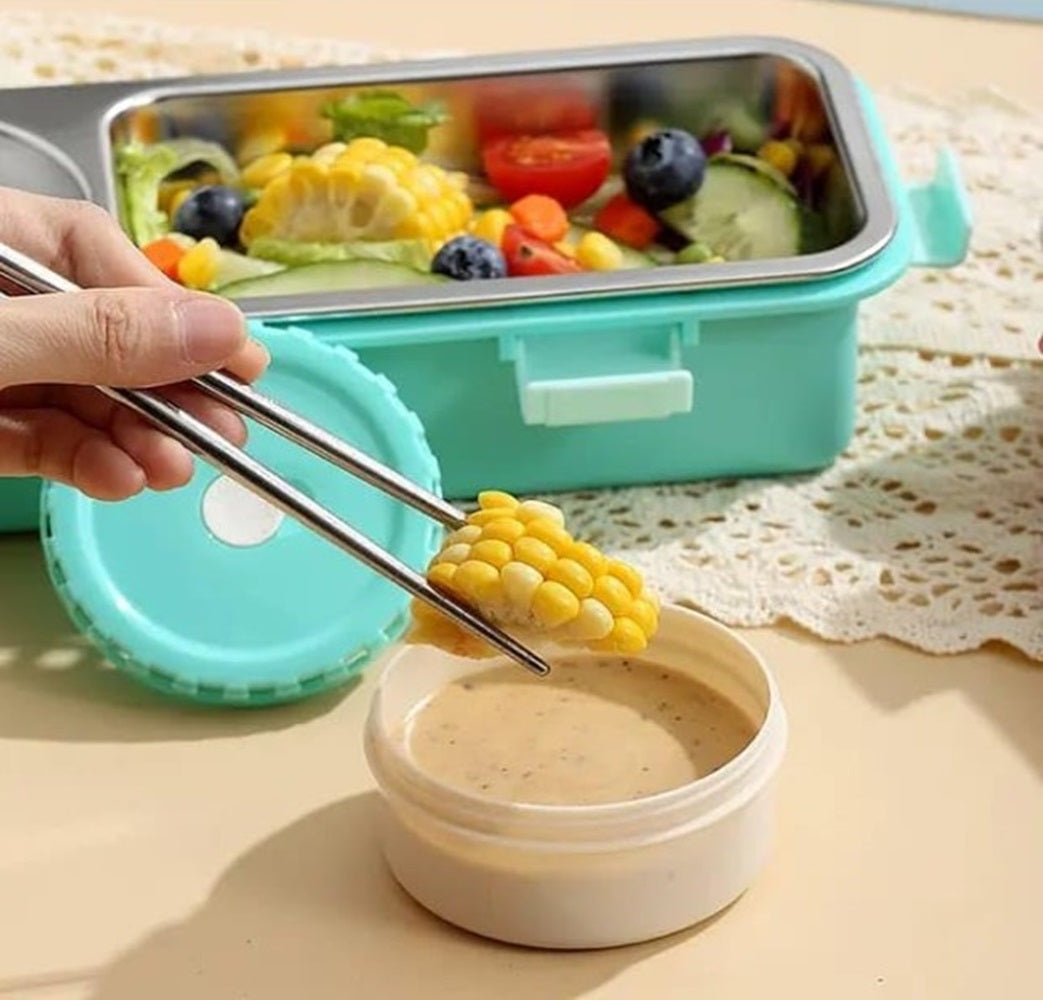 CuddleNest Bento-Style Stainless Steel Lunch Box