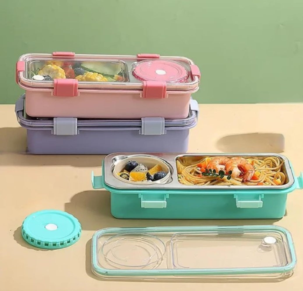 CuddleNest Bento-Style Stainless Steel Lunch Box