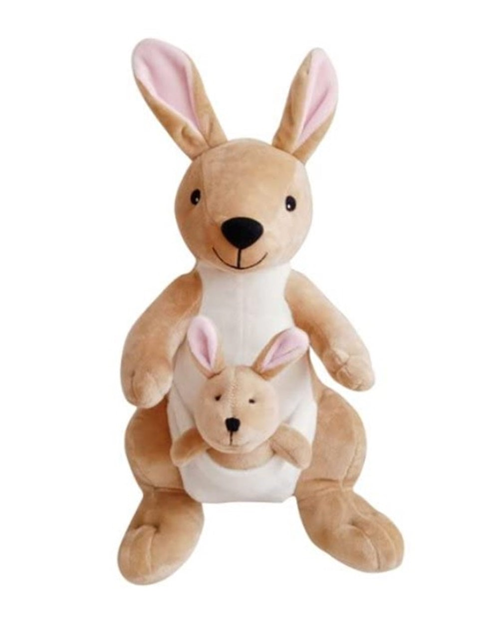 CuddleNest Kangaroo Soft Toy with Baby Joey Pouch – Ultra Soft & Cuddly Plush Animal for Kids
