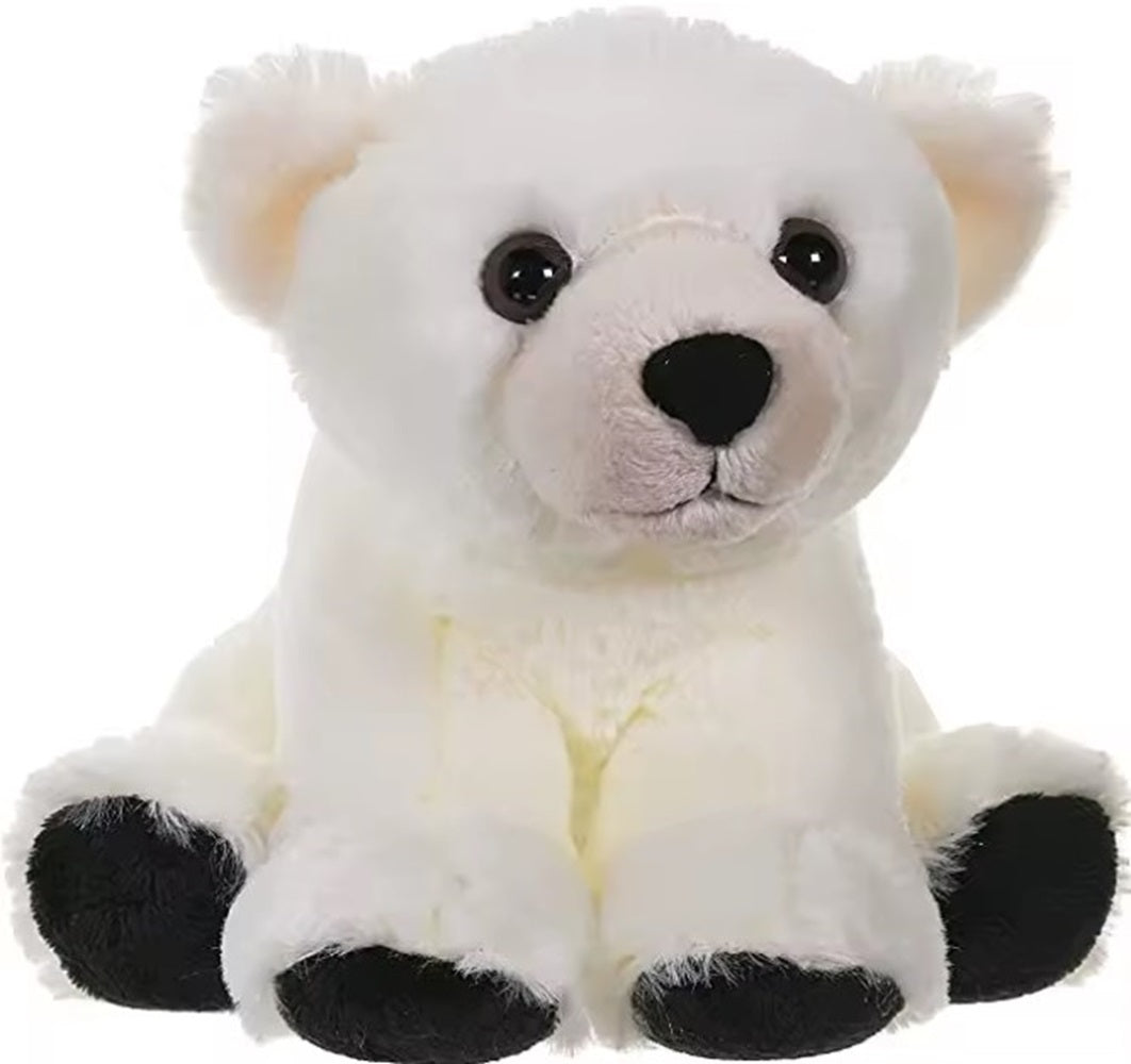 CuddleNest Plush Polar Bear Soft Toy | White Stuffed Animal with Black Paws