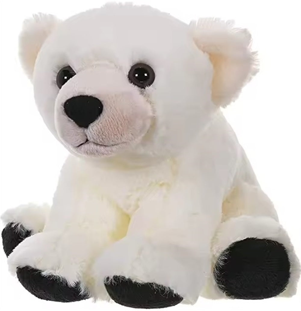 CuddleNest Plush Polar Bear Soft Toy | White Stuffed Animal with Black Paws