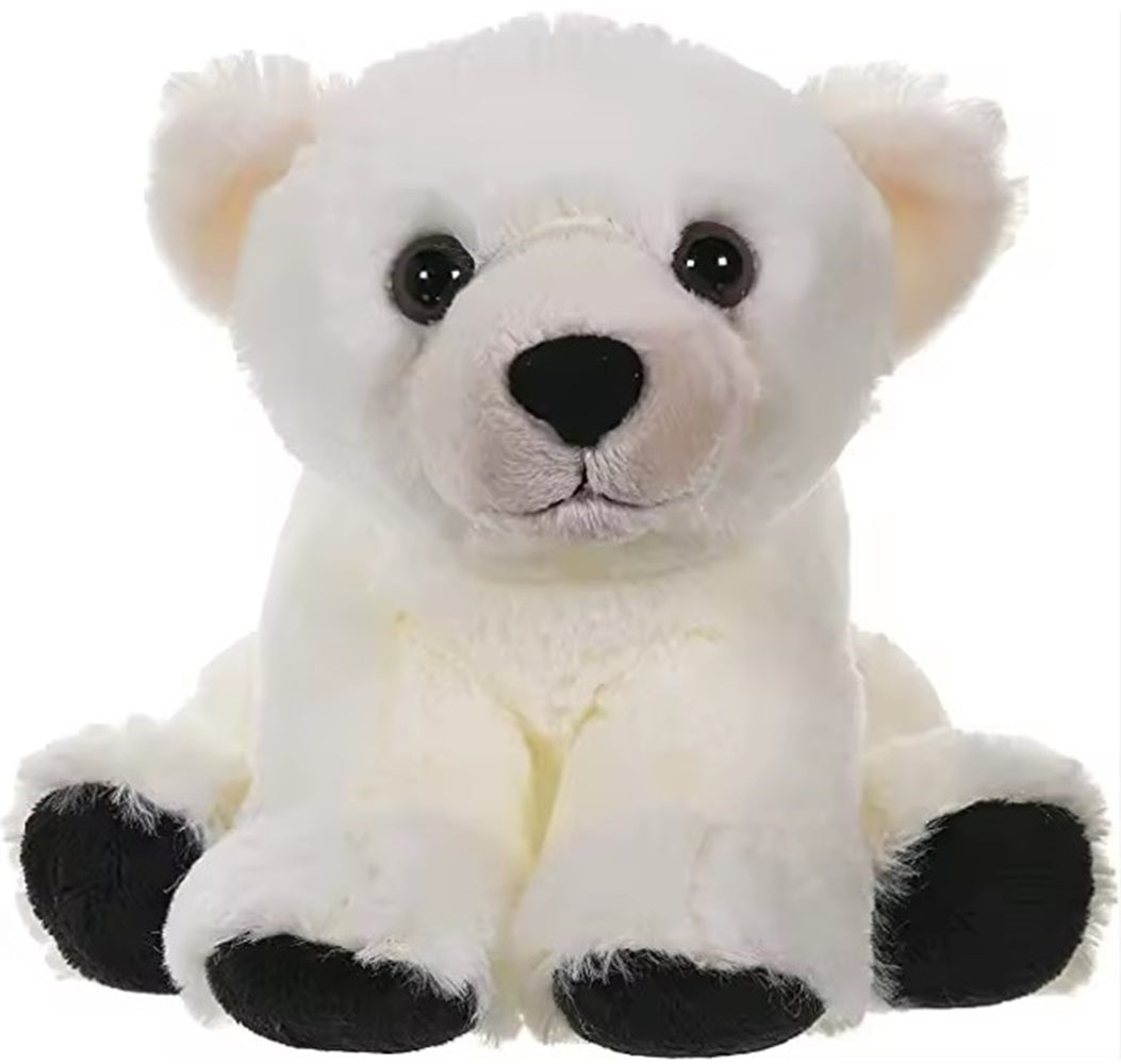 CuddleNest Plush Polar Bear Soft Toy | White Stuffed Animal with Black Paws