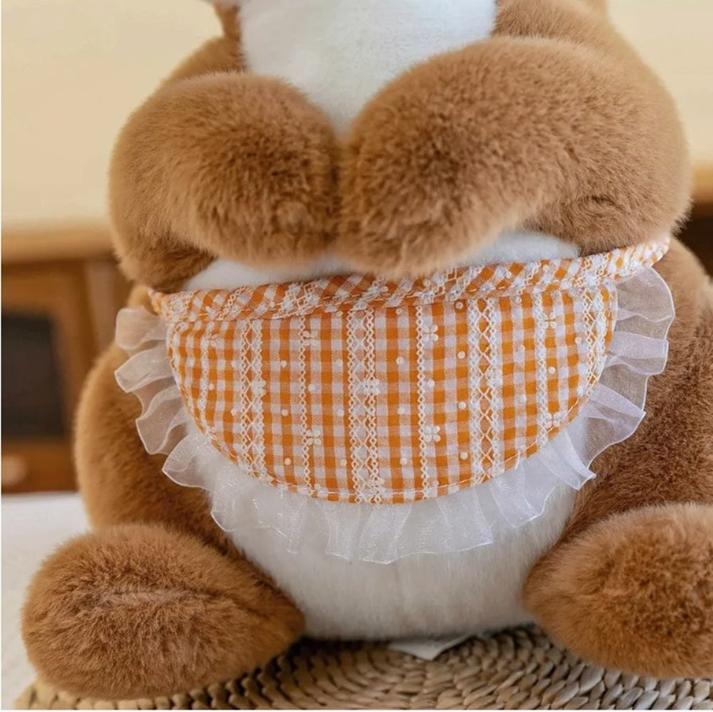 CuddleNest Squirrel Stuffed Animal Soft Toy | Brown Plush Toy with Apron & Tufted Ears