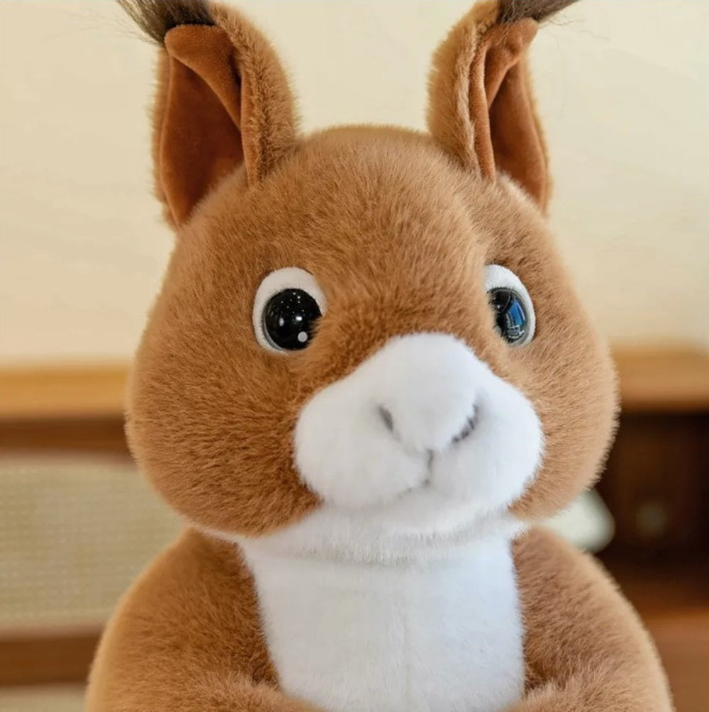 CuddleNest Squirrel Stuffed Animal Soft Toy | Brown Plush Toy with Apron & Tufted Ears