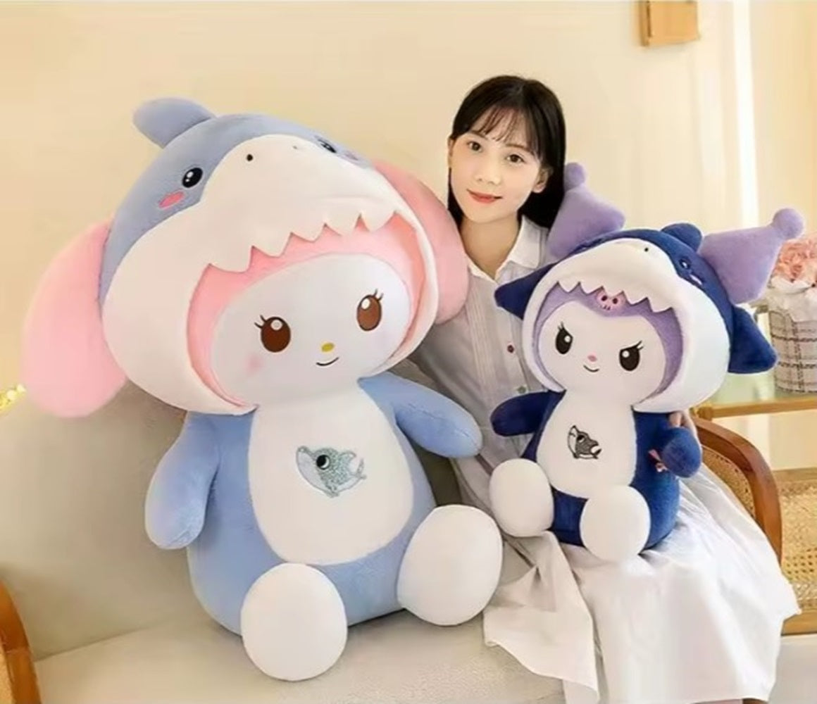 Cuddle Nest Kawaii Shark Bunny Plush Toy – Stuffed Animal Doll for Cuddles