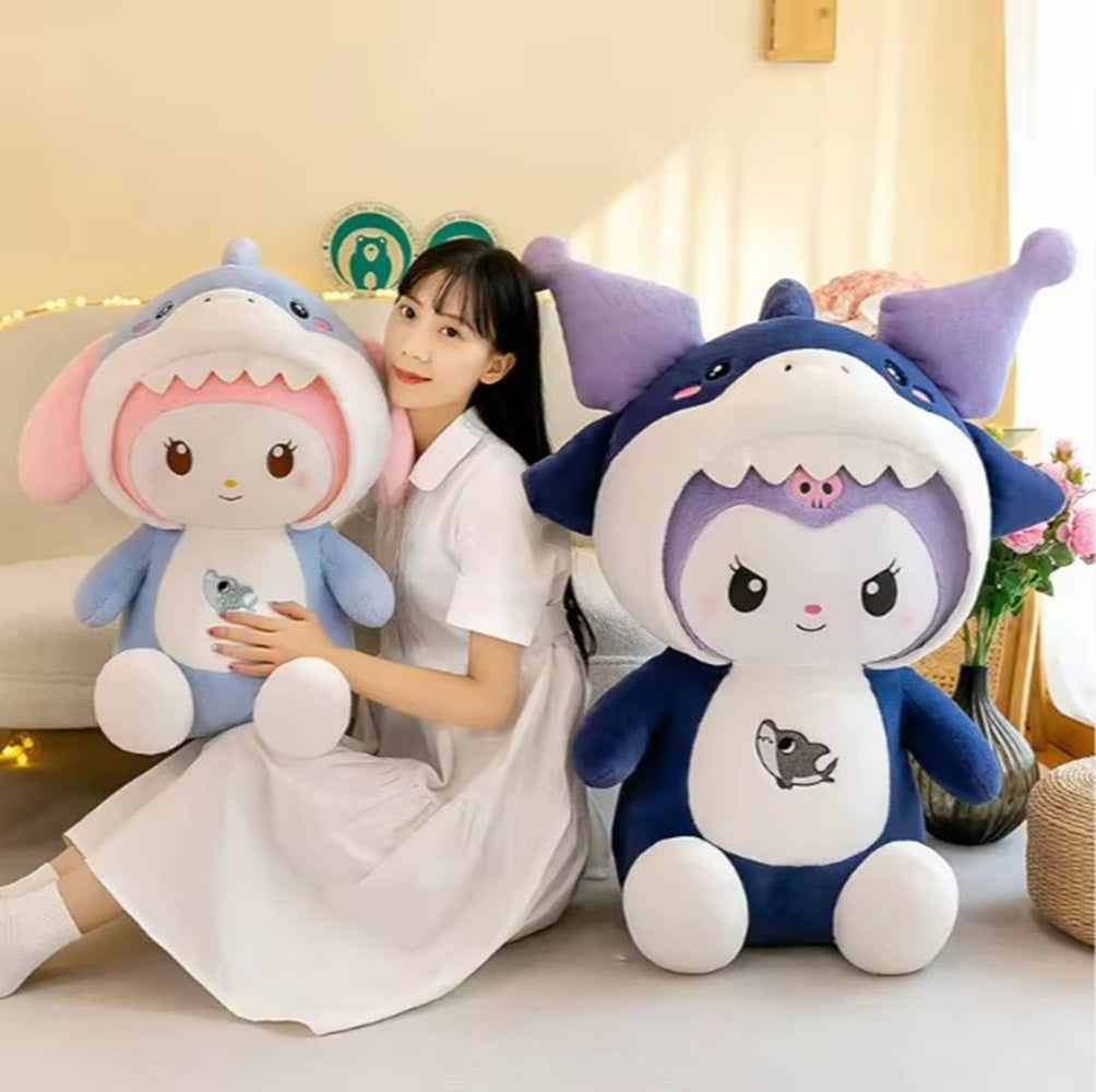 Cuddle Nest Kawaii Shark Bunny Plush Toy – Stuffed Animal Doll for Cuddles