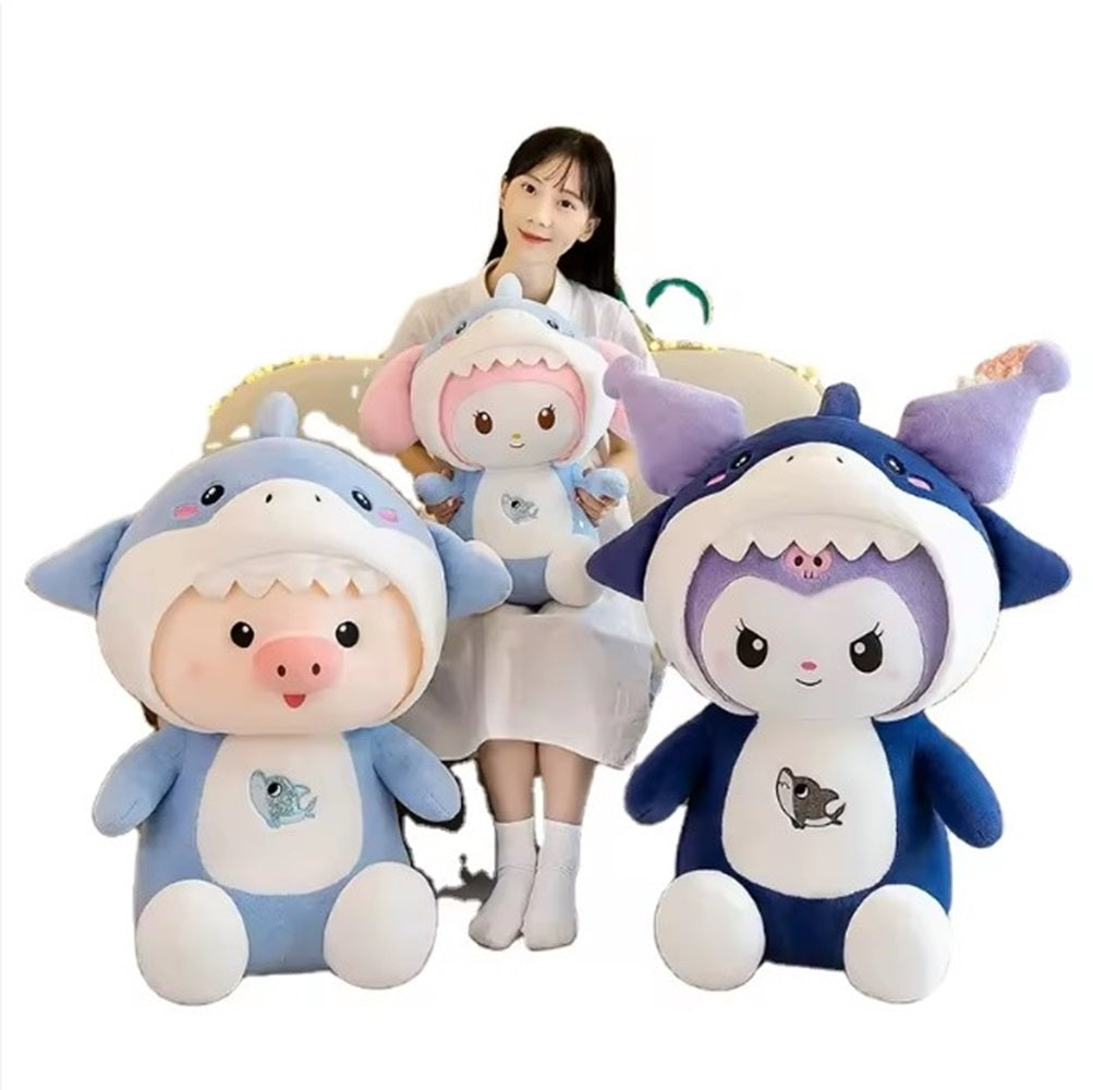 Cuddle Nest Kawaii Shark Bunny Plush Toy – Stuffed Animal Doll for Cuddles