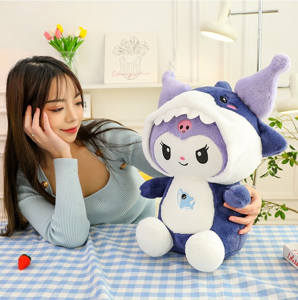 Cuddle Nest Kawaii Shark Bunny Plush Toy – Stuffed Animal Doll for Cuddles