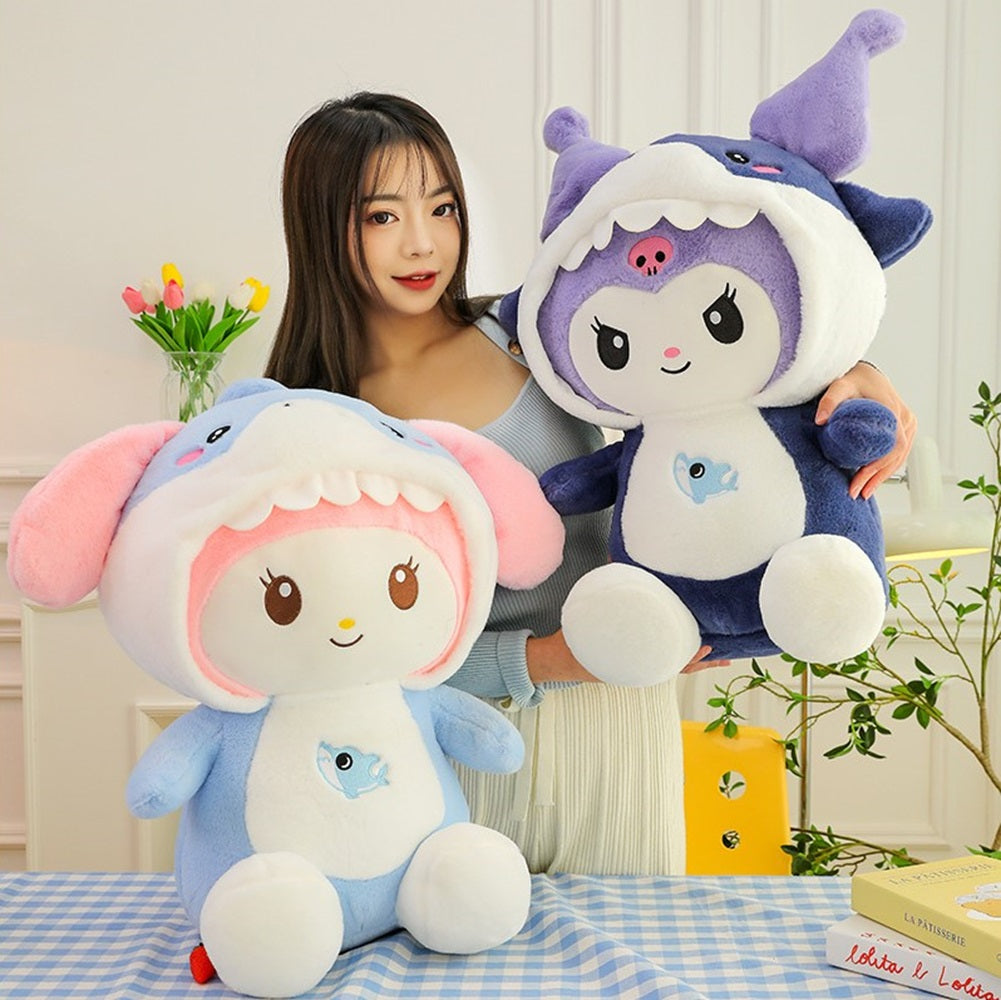 Cuddle Nest Kawaii Shark Bunny Plush Toy – Stuffed Animal Doll for Cuddles
