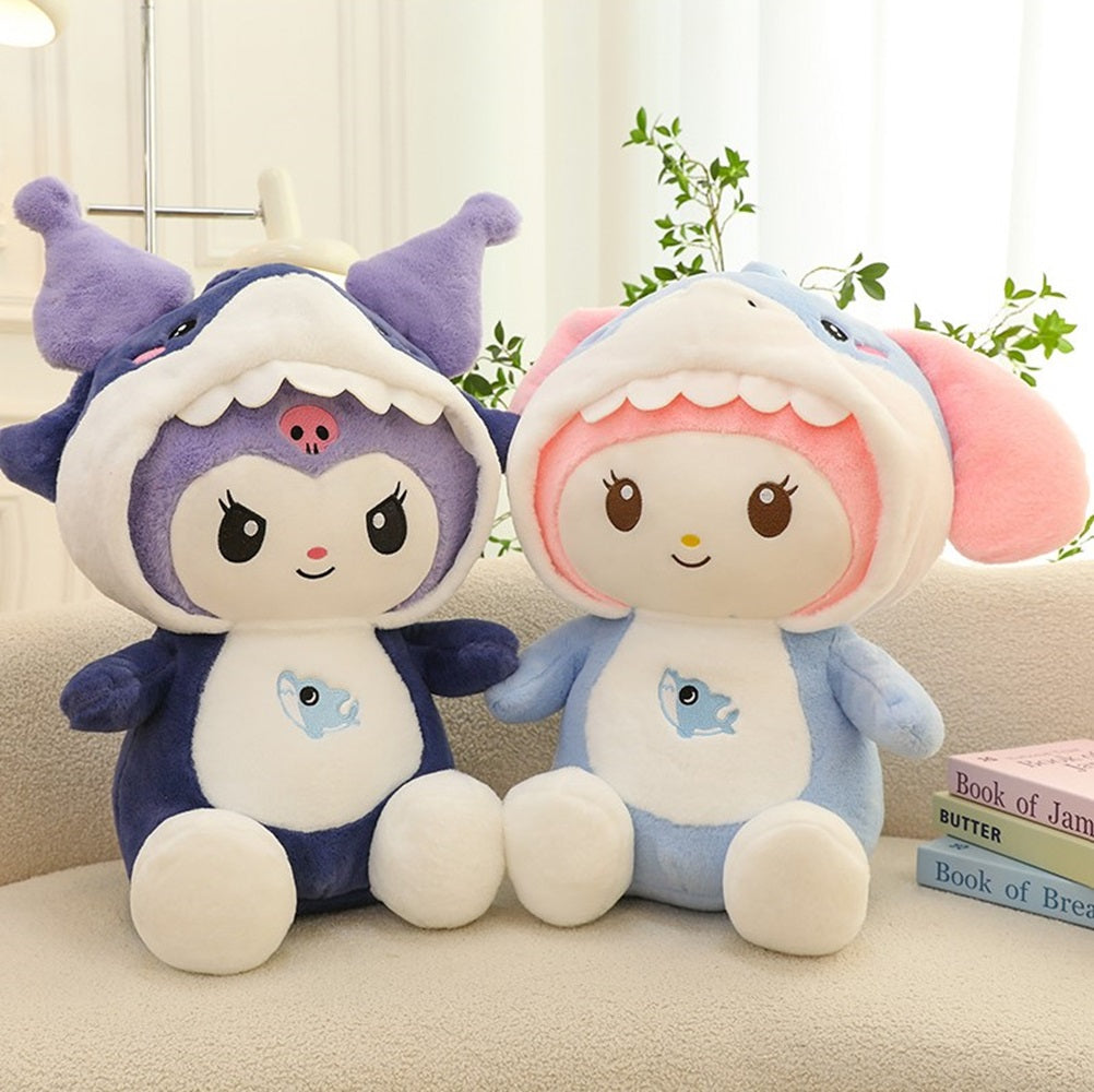 Cuddle Nest Kawaii Shark Bunny Plush Toy – Stuffed Animal Doll for Cuddles