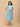 Seafoam Streaks Maternity and Nursing Dress ‚Äì full-length front view showing flowy skirt and bump-friendly gathered waist.