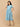 Seafoam Streaks Maternity and Nursing Dress ‚Äì angled front view highlighting wrap tie waist, short sleeves, and comfortable fit.
