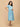 Seafoam Streaks Maternity and Nursing Dress ‚Äì side view showing relaxed maternity silhouette with V-neck wrap bodice and midi length.