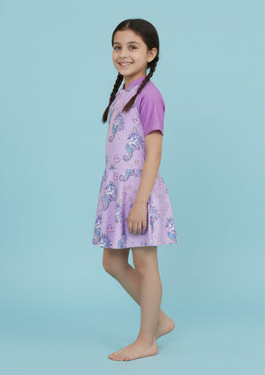 Seahorse Serenade Girls Swimsuit - 2 - 4 Years Kids Swimwear