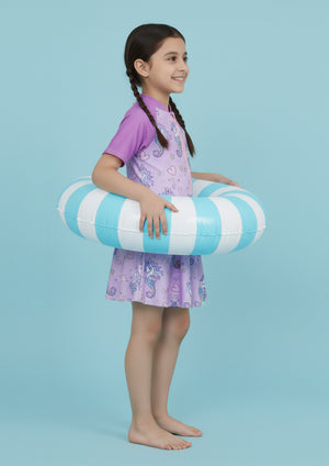 Seahorse Serenade Girls Swimsuit - 2 - 4 Years Kids Swimwear