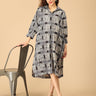 Sepia Streaks Maternity and Nursing Shirt Dress - DRS - SK - SEPS - S