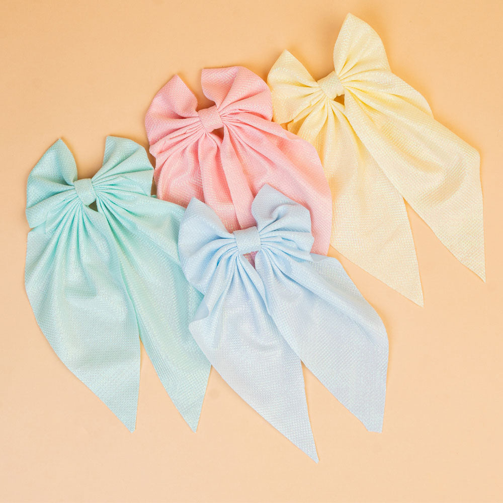 Hair Drama Co Rainbow Shimmer Hair Bows - Set of 4