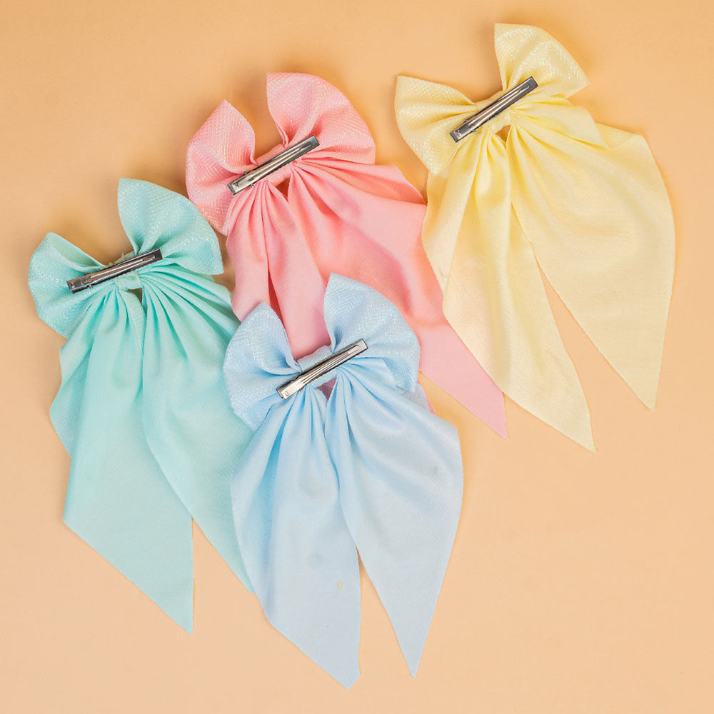 Hair Drama Co Rainbow Shimmer Hair Bows - Set of 4