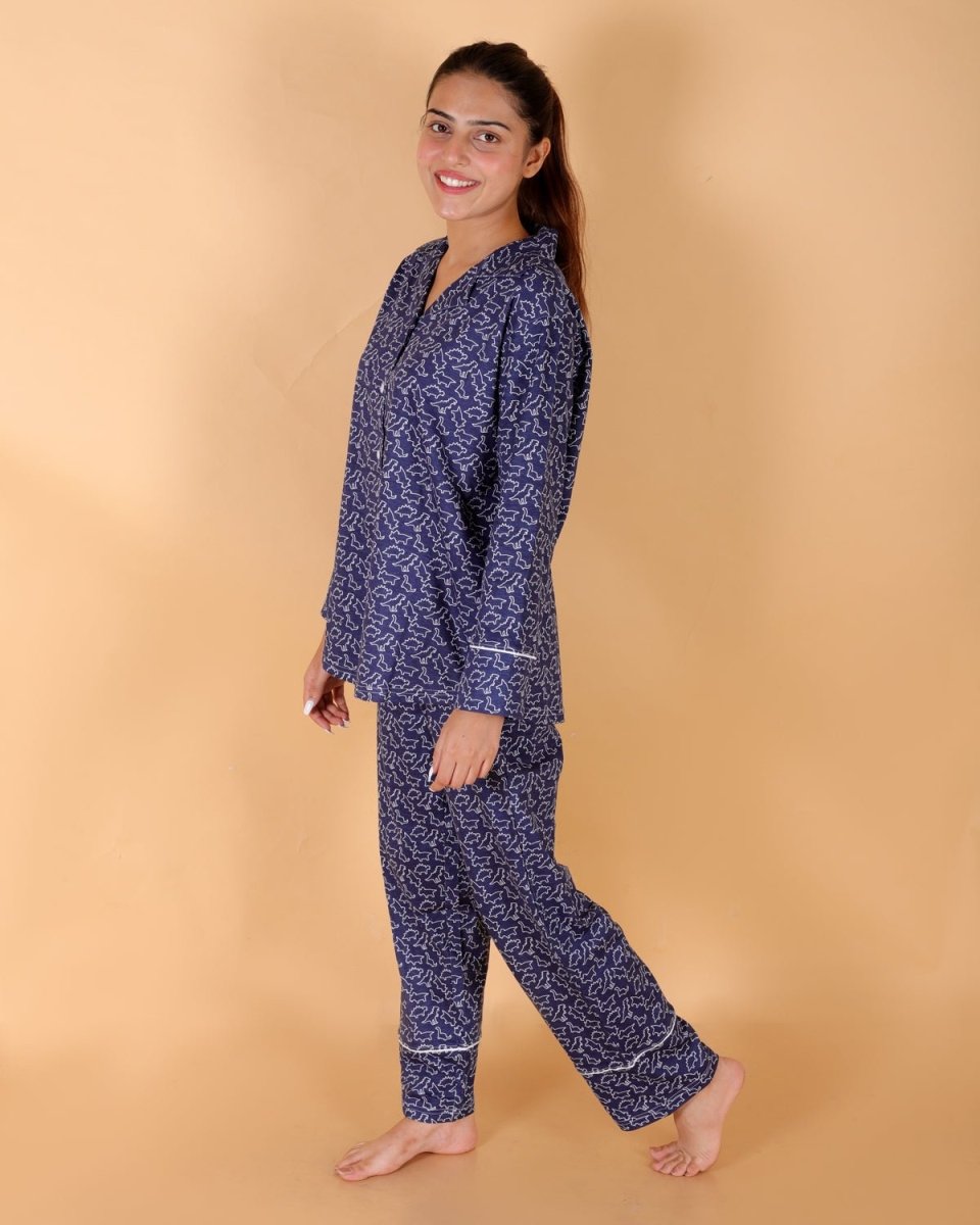 The Mom Store - Twinning Combo - Set Of 2: Dinos Rule Matching Pajama Set For Mom And Baby - TWN2 - DNRLS