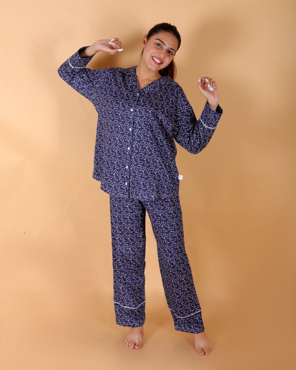 The Mom Store - Twinning Combo - Set Of 2: Dinos Rule Matching Pajama Set For Mom And Baby - TWN2 - DNRLS