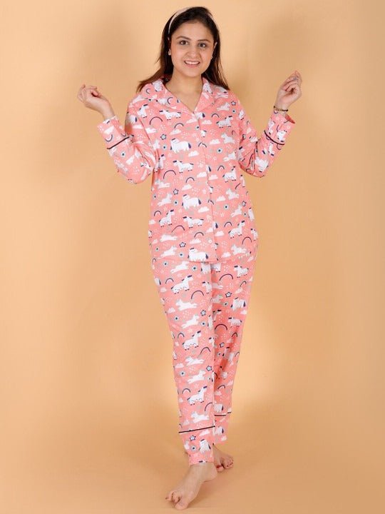 The Mom Store - Twinning Combo - Set Of 2: Magical Unicorn Matching Pajama Set for Mom and Baby - TWPJ - 3 - MGUC