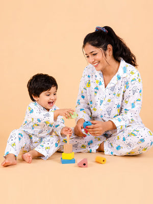 Set Of 2: My Smoothie Matching Pajama Set for Mom and Baby - Twinning Combo