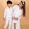 Set Of 2: Robo Club Matching Pajama Set For Mom And Baby - TWN2-ROBCB