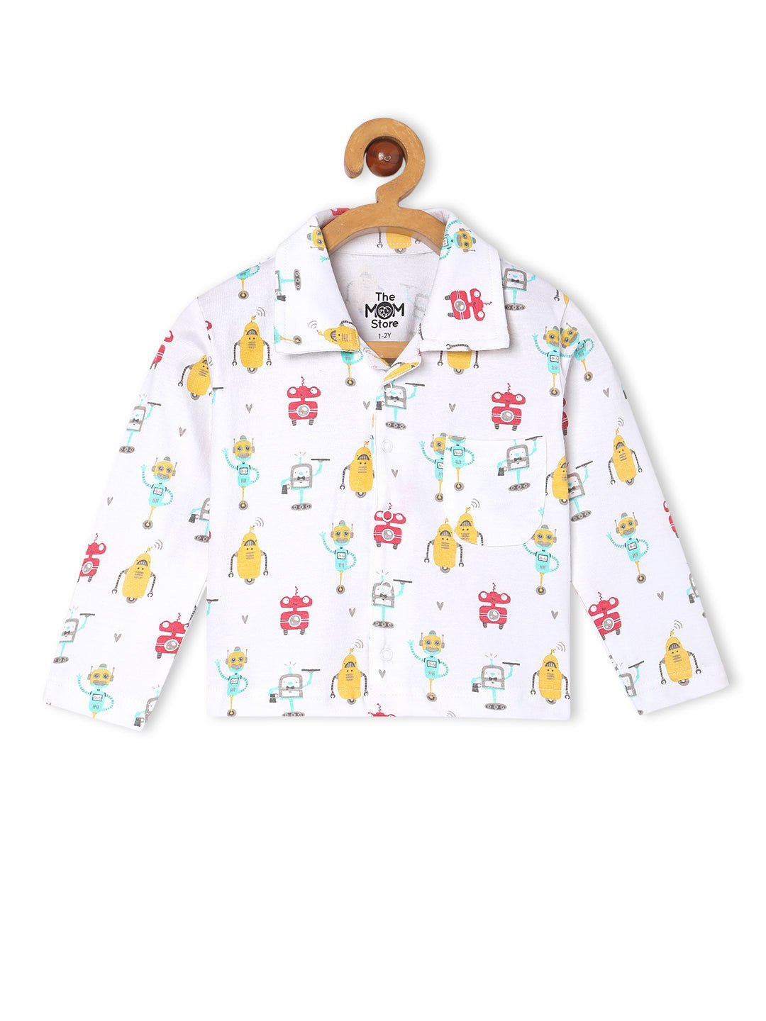 The Mom Store - Twinning Combo - Set Of 2: Robo Club Matching Pajama Set For Mom And Baby - TWN2 - ROBCB