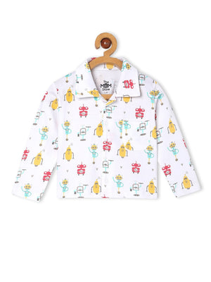 The Mom Store - Twinning Combo - Set Of 2: Robo Club Matching Pajama Set For Mom And Baby - TWN2 - ROBCB
