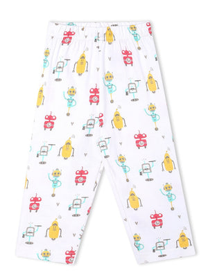 The Mom Store - Twinning Combo - Set Of 2: Robo Club Matching Pajama Set For Mom And Baby - TWN2 - ROBCB