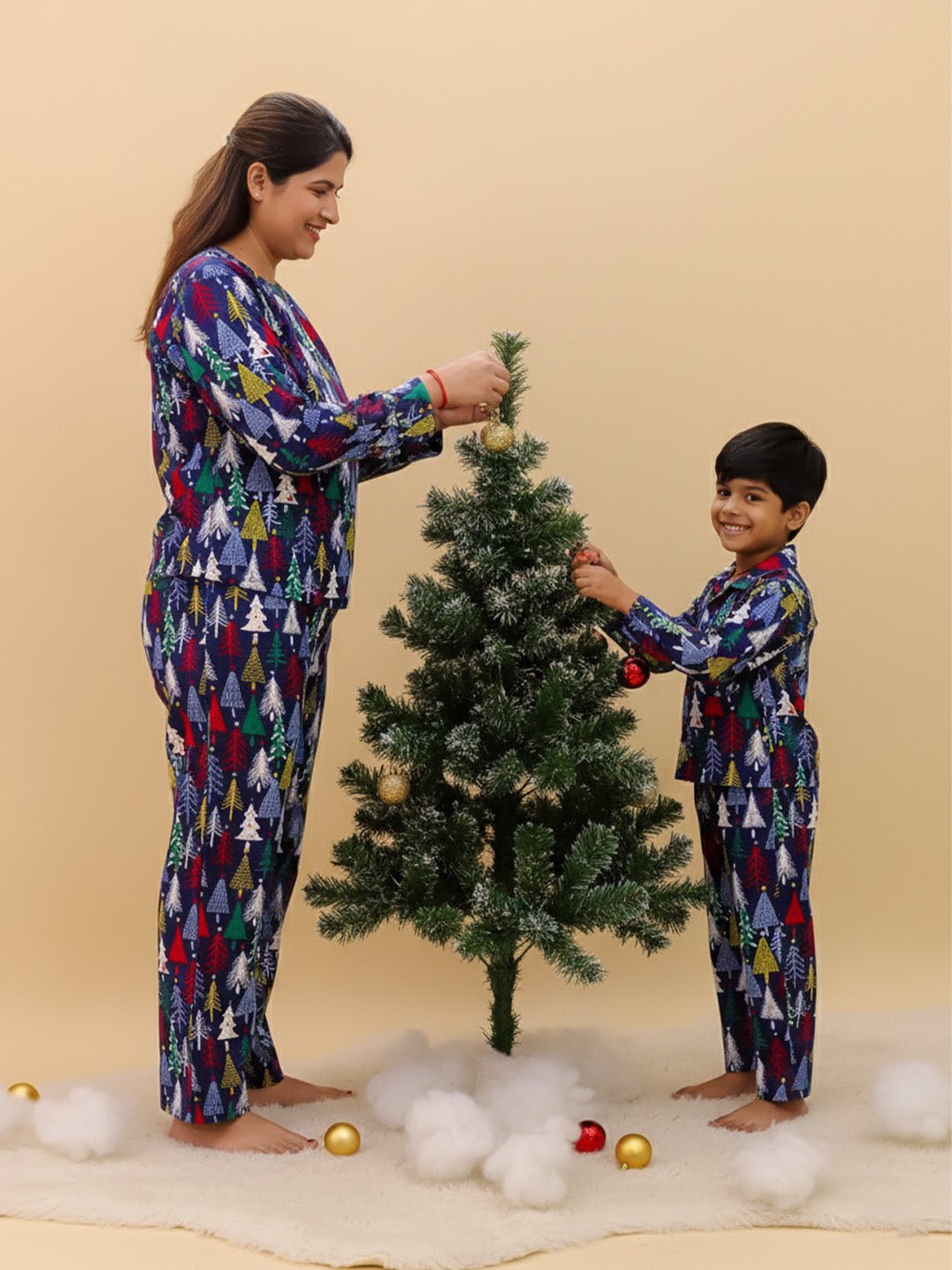 Set Of 2: Silent Night Christmas For Mom And Baby - Twinning Combo