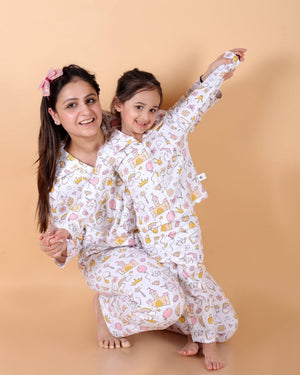 Set Of 3: Fairy Princess Matching Pajama Set For Mom And Baby - TWN3-FRPRNC