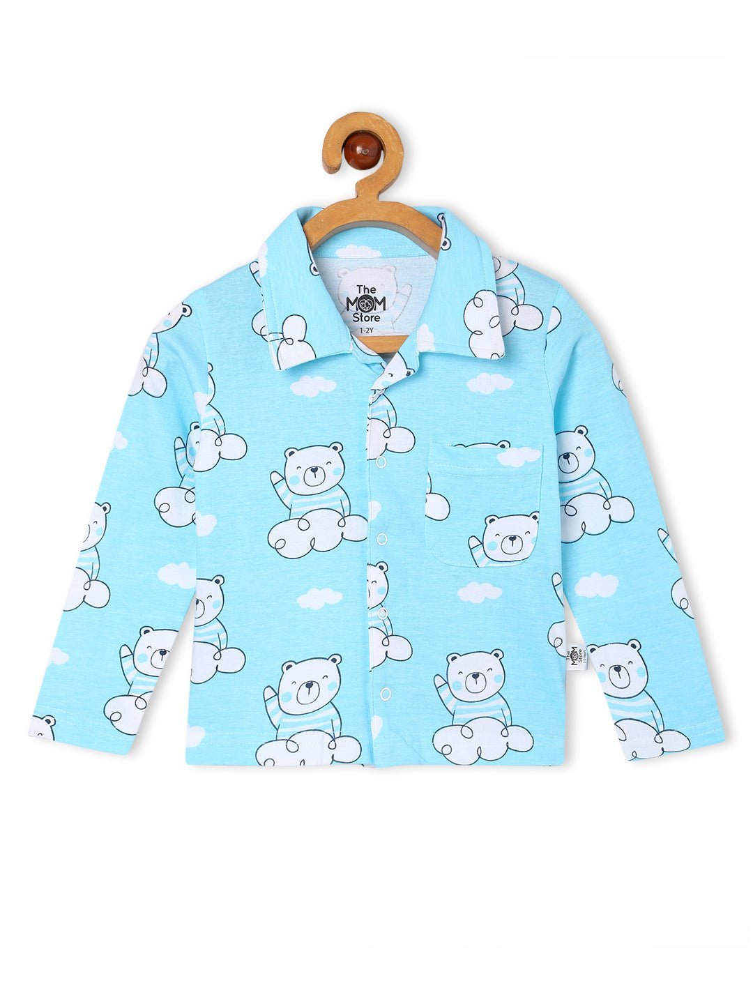 The Mom Store - Twinning Combo - Set Of 3: Hello Bear Matching Pajama Set for Mom and Baby - TWPJ - 3 - HLBR
