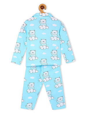 The Mom Store - Twinning Combo - Set Of 3: Hello Bear Matching Pajama Set for Mom and Baby - TWPJ - 3 - HLBR