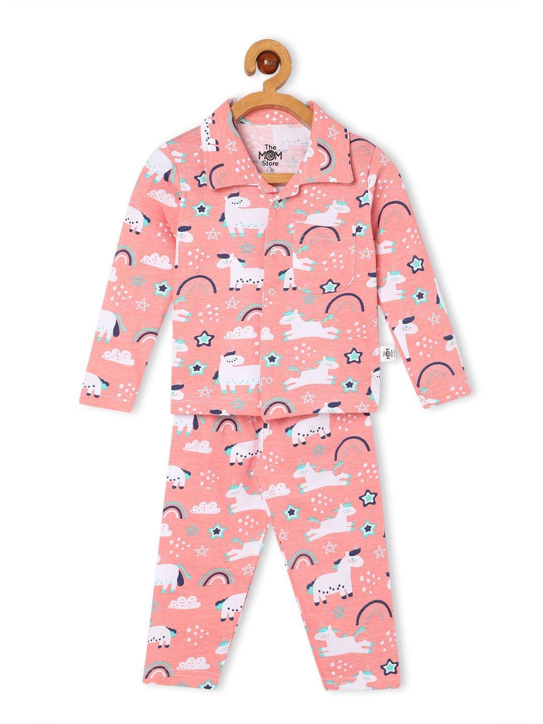 The Mom Store - Twinning Combo - Set Of 3: Magical Unicorn Matching Pajama Set for Mom and Baby - TWPJ - MGUC
