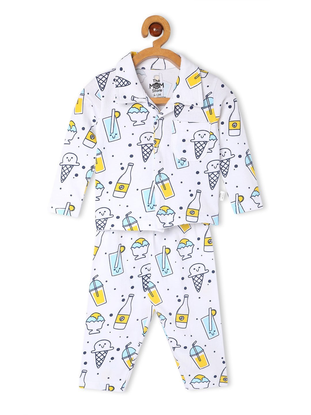 The Mom Store - Twinning Combo - Set Of 3: My Smoothie Matching Pajama Set for Mom and Baby - TWPJ - 3 - MYSM