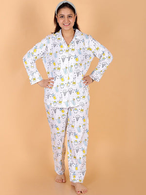 The Mom Store - Twinning Combo - Set Of 3: My Smoothie Matching Pajama Set for Mom and Baby - TWPJ - 3 - MYSM