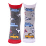 Combo Of 2 Kids Ankle Length Socks::Fly High: Grey,Ash