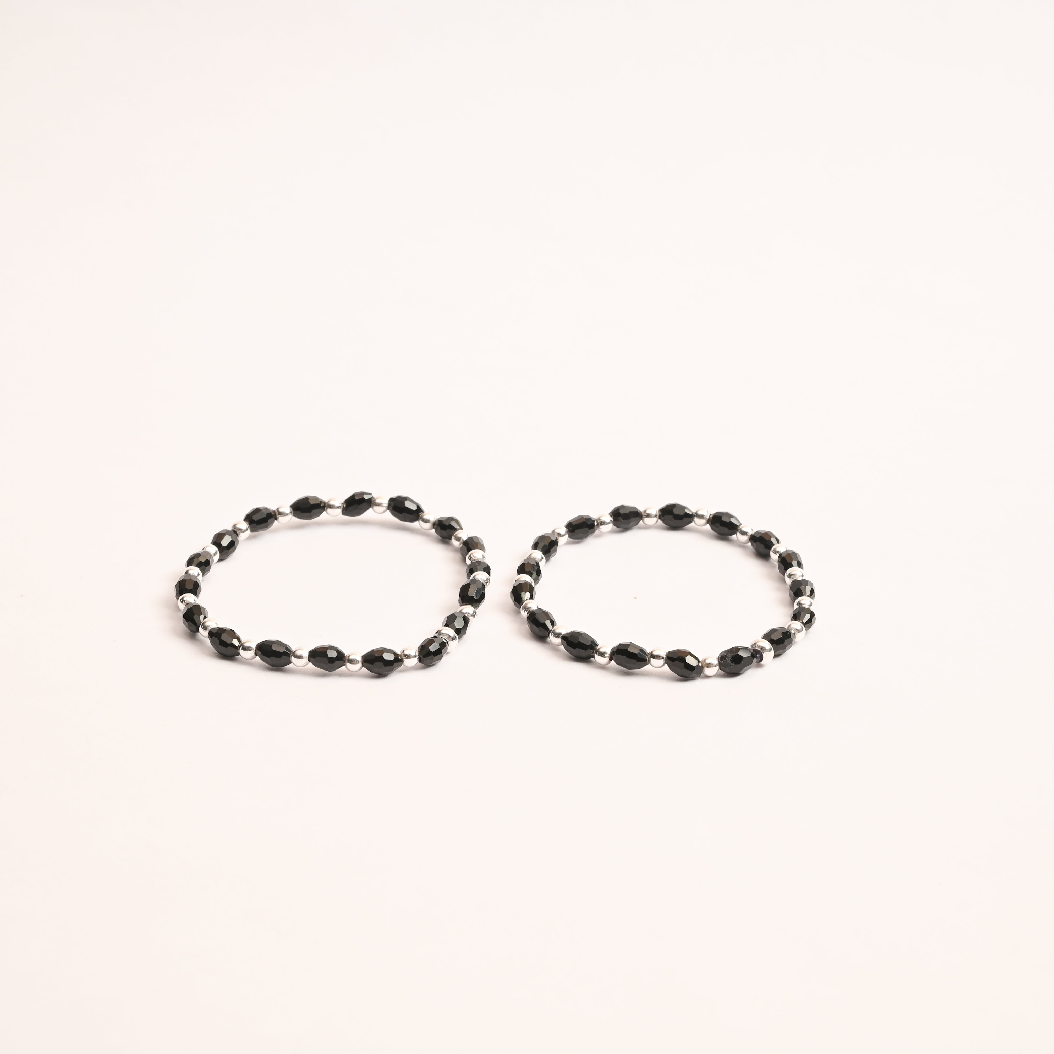 Pushker Badri Sarraf Nazariya Pure Silver Baby Bracelets/Kada- (Set of 2)