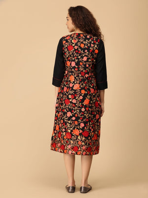 Shabnam Cashmilon Maternity and Nursing Shacket Dress - DRS - SK - SBNM - S