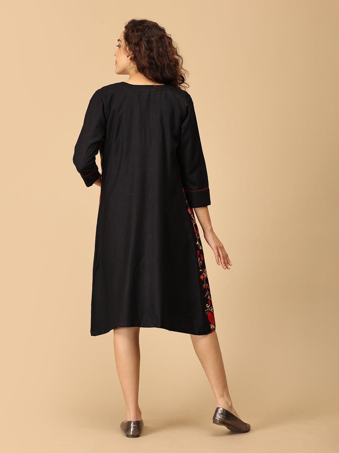 Shabnam Cashmilon Maternity and Nursing Shacket Dress - DRS - SK - SBNM - S