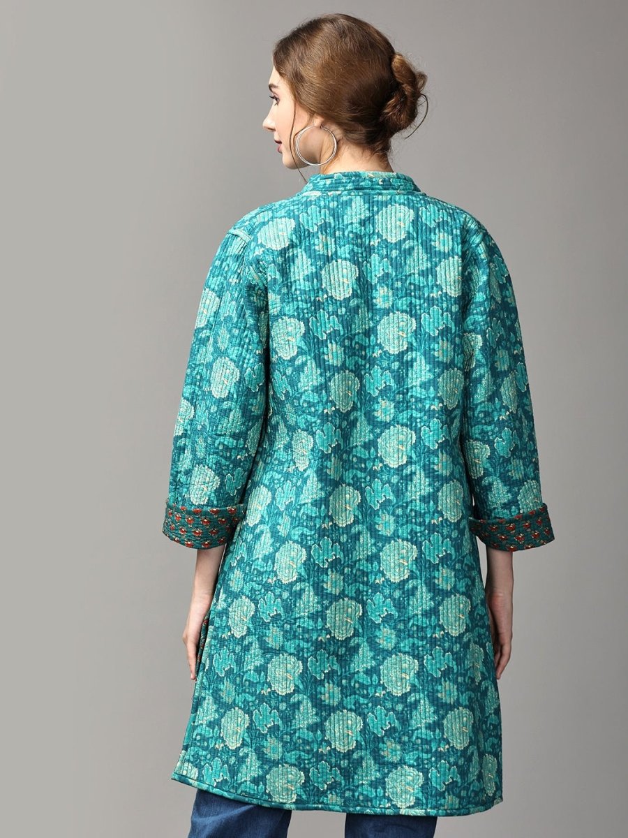 Shaded Spruce Quilted Reversible Maternity Jacket - MAT-JB-GQJ-S