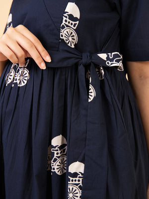 Shadow Utility Maternity and Nursing Dress - S Maternity Casual Dress