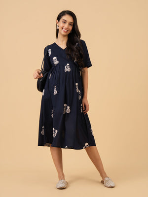 Shadow Utility Maternity and Nursing Dress - S Maternity Casual Dress