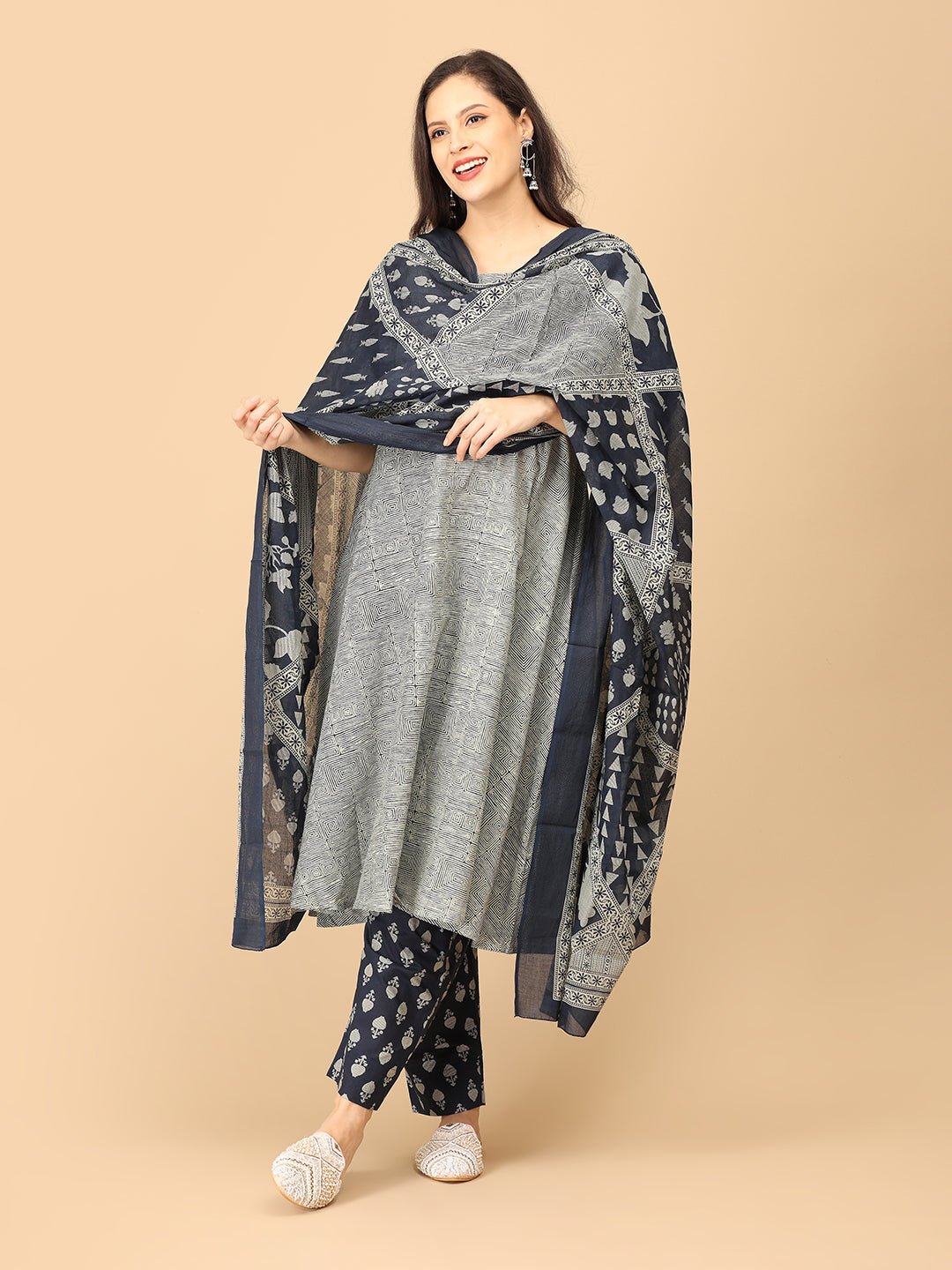 Shape Shifter Maternity and Nursing Kurta Set With Dupatta - MEW - SK - SHPS - S